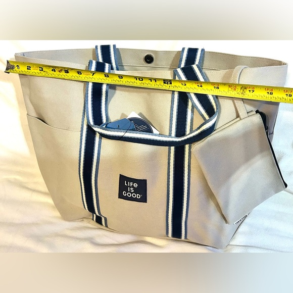 NEW…LIFE IS GOOD brand 4 PIECE SET. Shirt, Hat, Tote and small bag - Picture 5 of 13